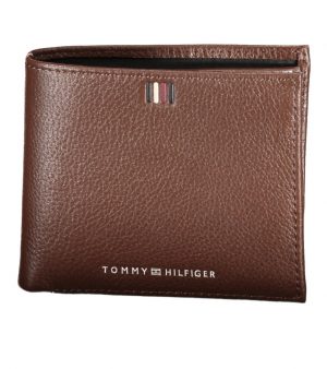 BILLETERA DE CUERO DE HOMBRE TOMMY HILFIGER MARRÓN - Marrón