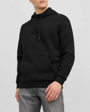Sudadera de hombre Jack&Jones con capucha Bradley negro,gris