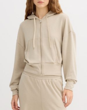 Sudadera de mujer con capucha INSIDE beige