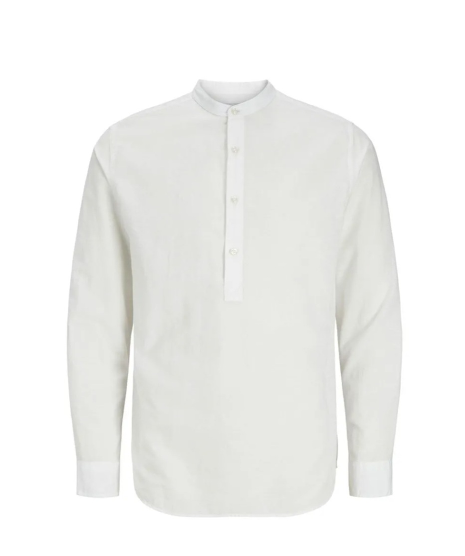 Jack & Jones Camisa de manga larga Ebreeze Half Placket color verde,azul claro,blanco