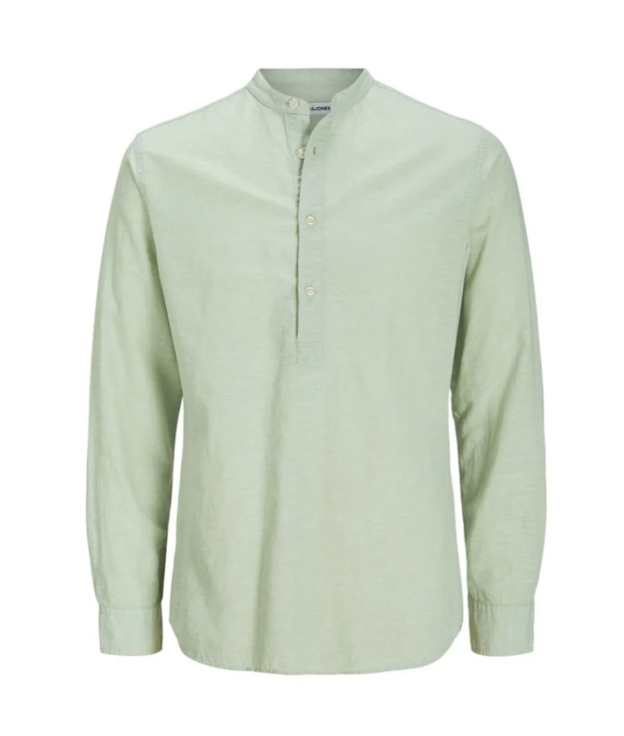 Jack & Jones Camisa de manga larga Ebreeze Half Placket color verde,azul claro,blanco - Imagen 5