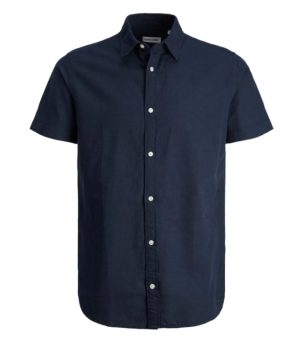 Jack & Jones Camisa de manga corta Linen color marino