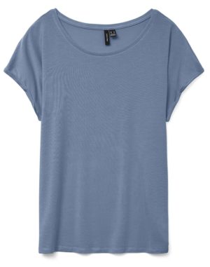 Camiseta de manga corta Vero Moda Ava Plain rosa,azul,azul oscuro, rosa-marrón,verde,blanco - Azul, L