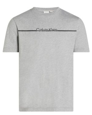 Calvin Klein Camiseta de manga corta Split Line Logo  gris