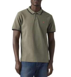 Polo de hombre Levi's New Housemark verde oscuro,verde claro y azul oscuro con rayas