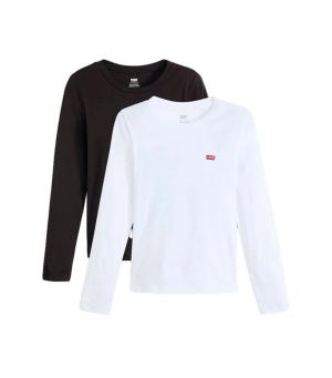 Camiseta de manga larga de mujer LEVI'S ESSENTIAL 2 unidades blanco, negro