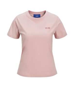 Camiseta de mujer Jack&Jones Carly Regular Fit JJXX rosa,rojo,blanco