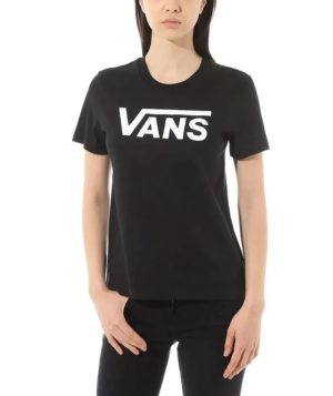 Camiseta de mujer VANS  FLYING V color negro/naranja