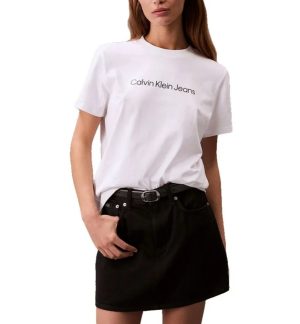 Camiseta de mujer CALVIN KLEIN JEANS blanco, negro