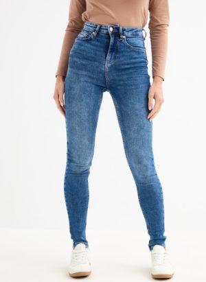Jeans de mujer skinny tiro alto básicos azul INSIDE