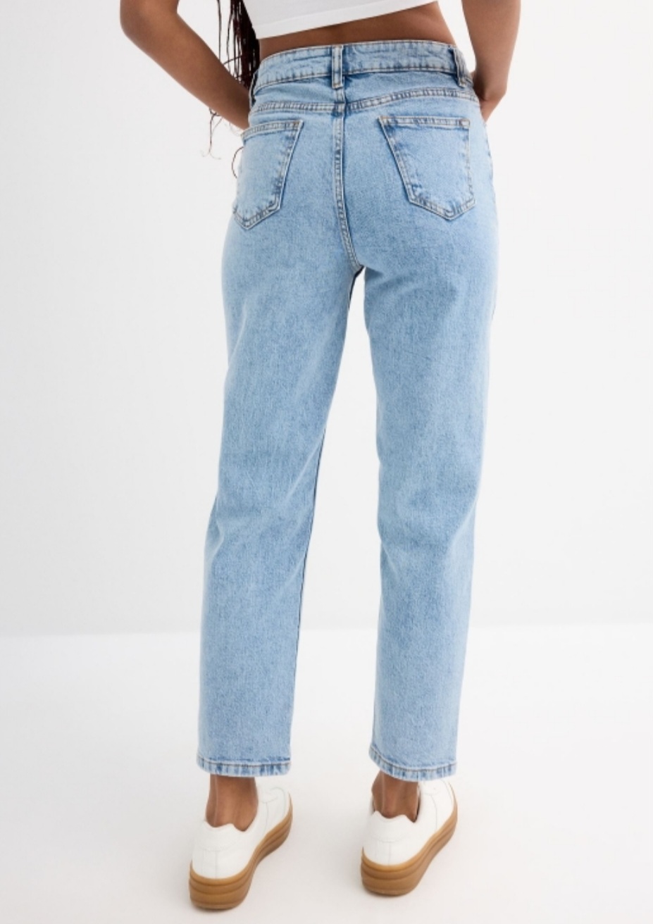 Jeans de mujer estilo mom azul INSIDE - Imagen 3