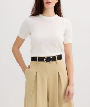 Jersey de punto de mujer de manga corta marca INSIDE