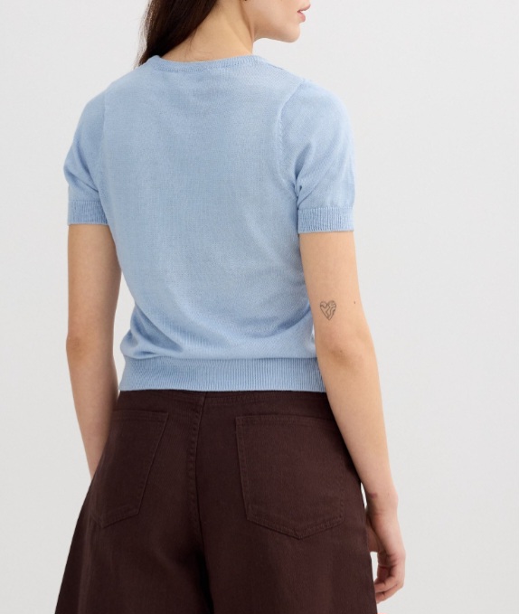 Jersey de punto de mujer de manga corta marca INSIDE - Imagen 6