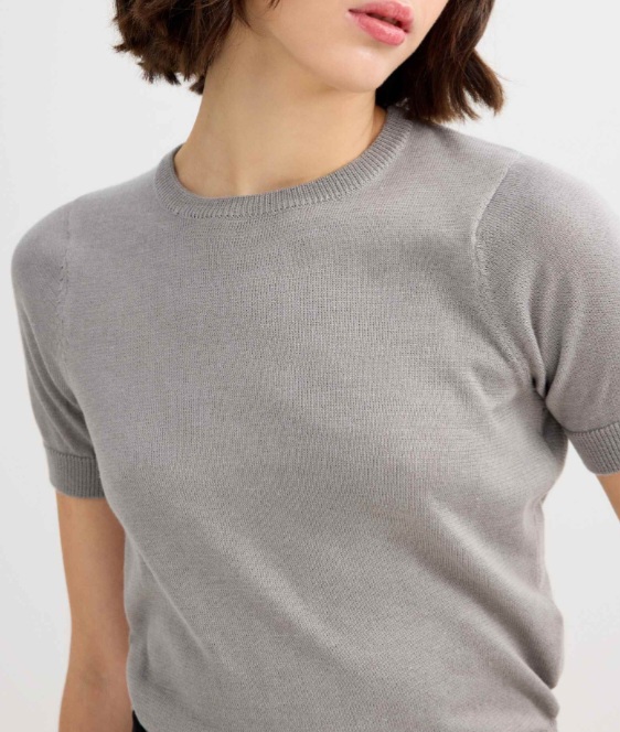 Jersey de punto de mujer de manga corta marca INSIDE - Imagen 13