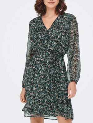 Vestido de manga larga Cera de marca danesa Only verde