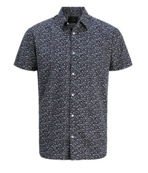 Jack & Jones Camisa de manga corta Lasummer Print negro,blanco