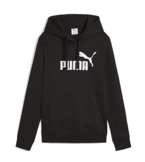 Sudadera de mujer con capucha Puma ESS No 1 Logo beige,negro,blanco