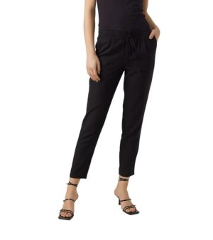 Pantalones de mujer Vero Moda Jesmilo Ankle Fit color negro/blanco