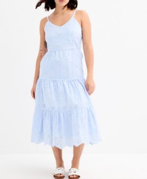 Vestido largo paneles azul claro INSIDE