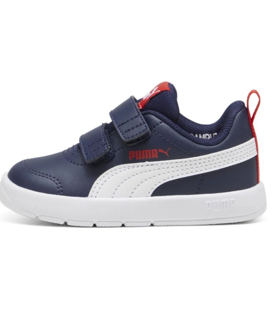 Zapatillas deportivas para niños Puma Courtflex B3 blanco con raya azul,azul oscuro - Imagen 6