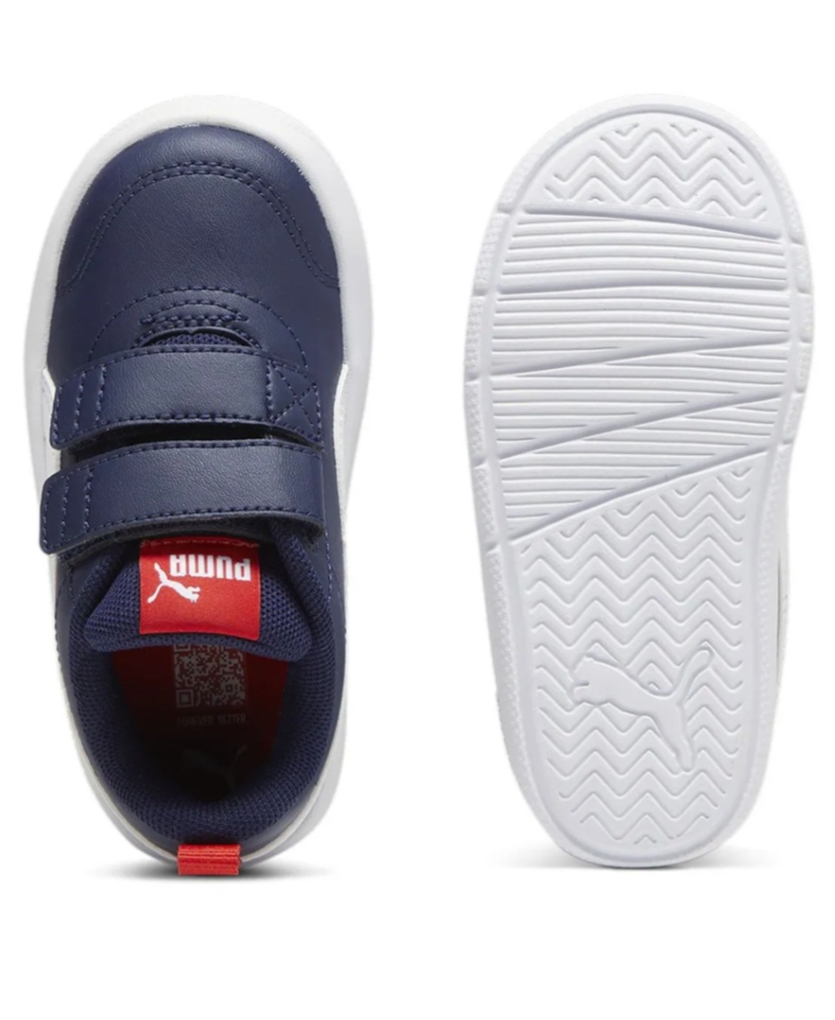 Zapatillas deportivas para niños Puma Courtflex B3 blanco con raya azul,azul oscuro - Imagen 10