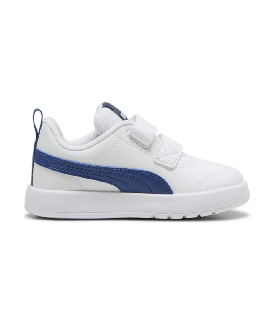 Zapatillas deportivas para niños Puma Courtflex B3 blanco con raya azul,azul oscuro - Imagen 2